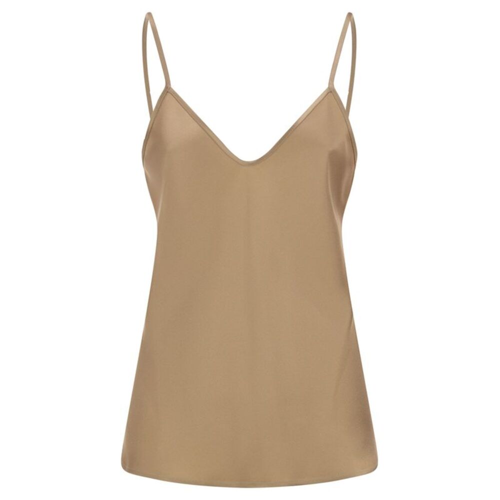 Maxmara Studio Women Msecomma – Fluid Satin Camisole Top With Slim Straps